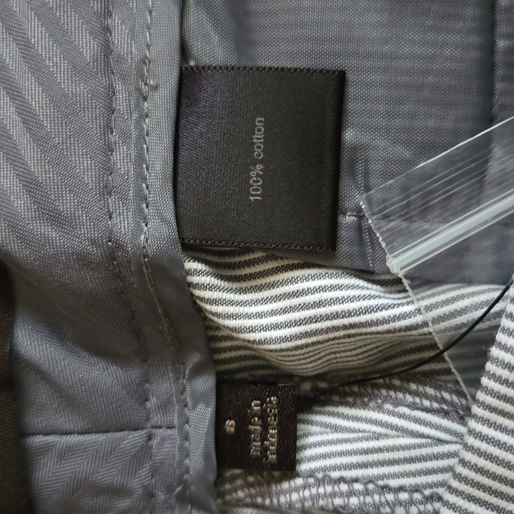 NEW The Limited Gray White Seersucker Stripe Shorts 8 - Picture 3 of 5